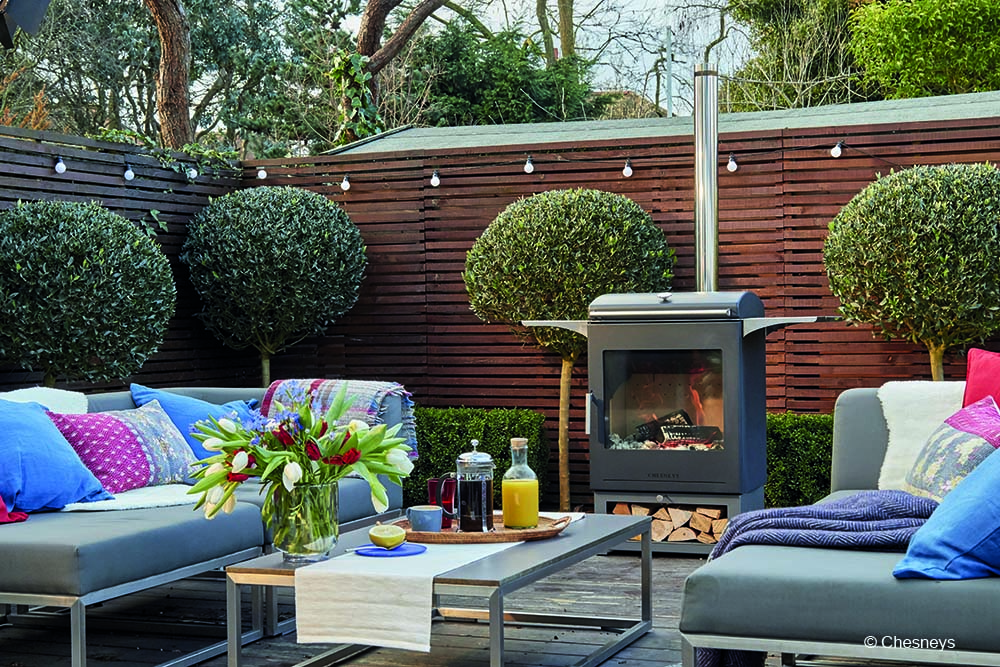 Les poêles à gaz inox à basse terrasse