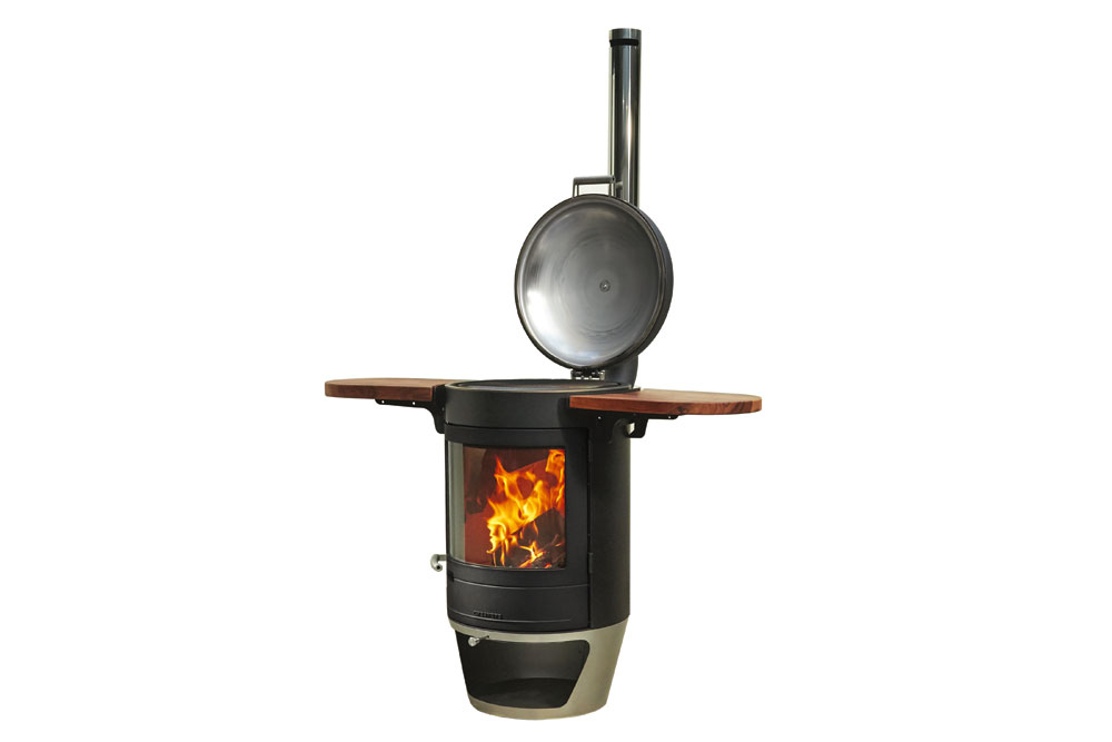 Soms soms scheidsrechter Gezamenlijk Buitenkachel en barbecue design 4 in 1> model H500