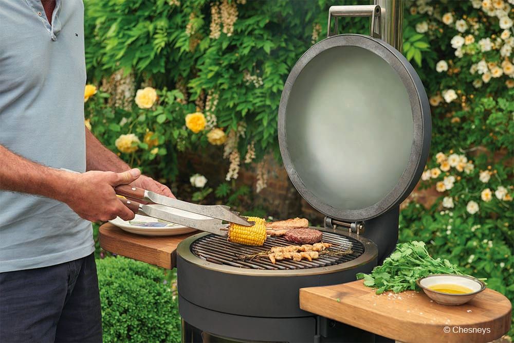 Soms soms scheidsrechter Gezamenlijk Buitenkachel en barbecue design 4 in 1> model H500