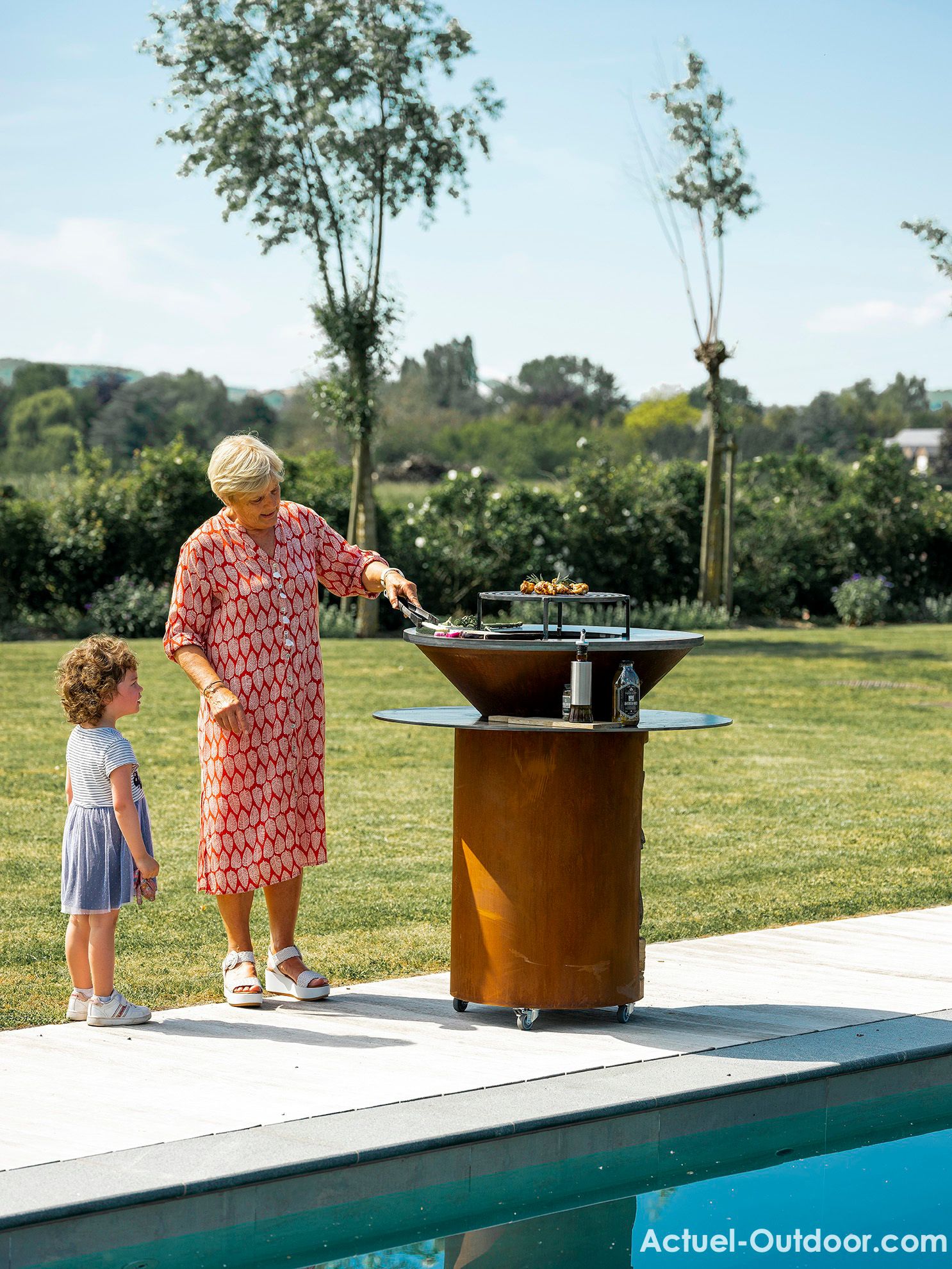 Ambiance Plancha Brasero en Corten