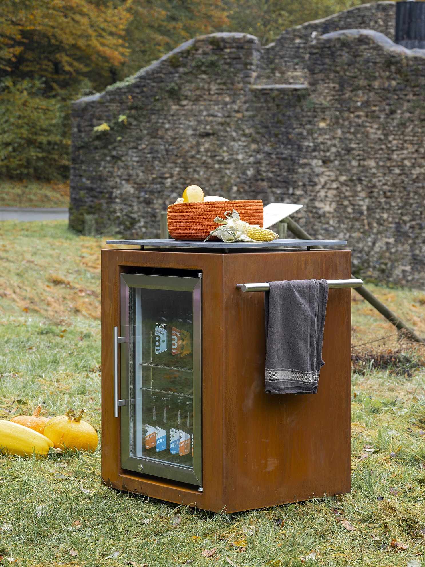 Rangement à bûches extérieur - Acier corten - Outr