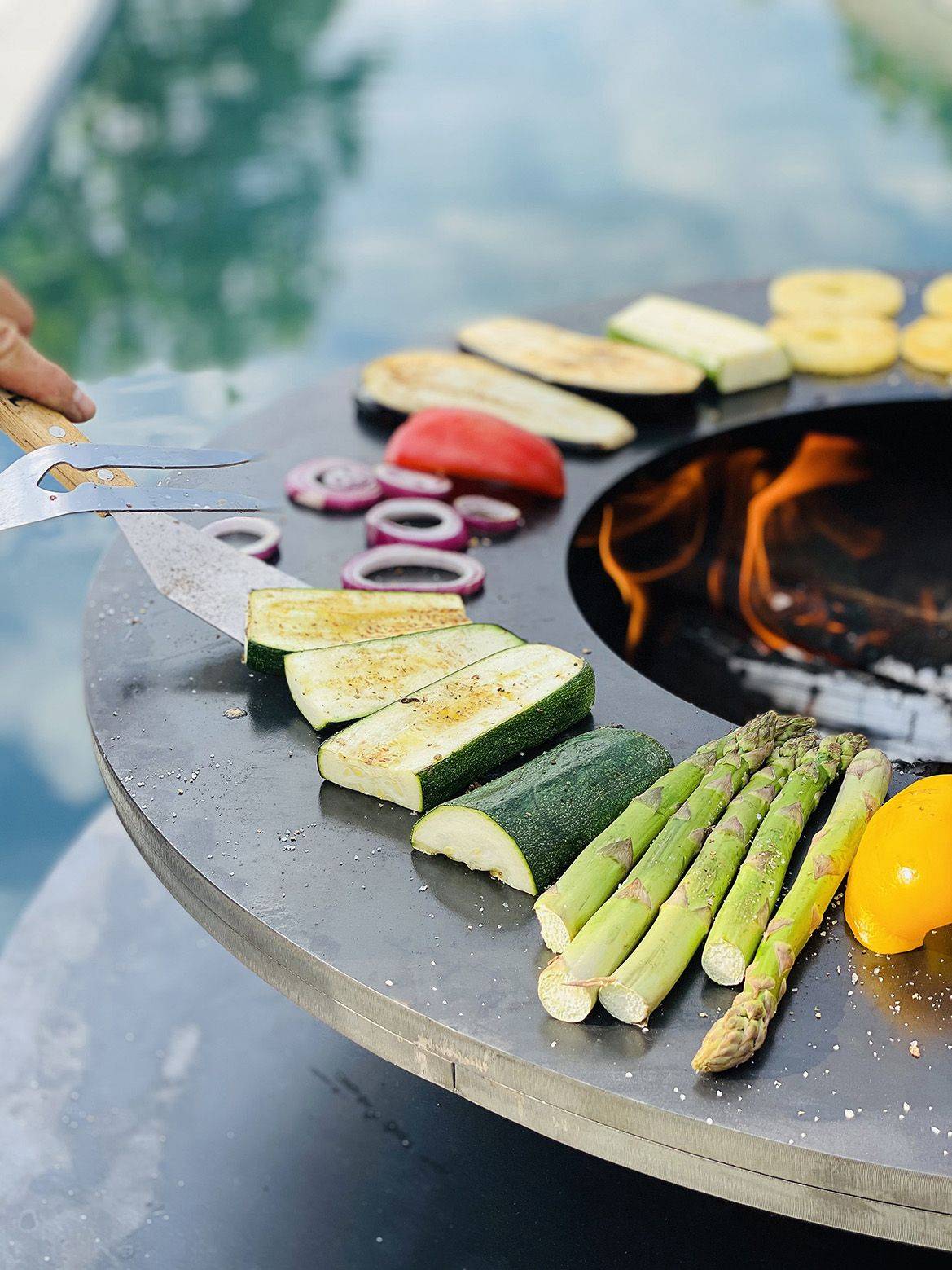 Légumes à la plancha brasero